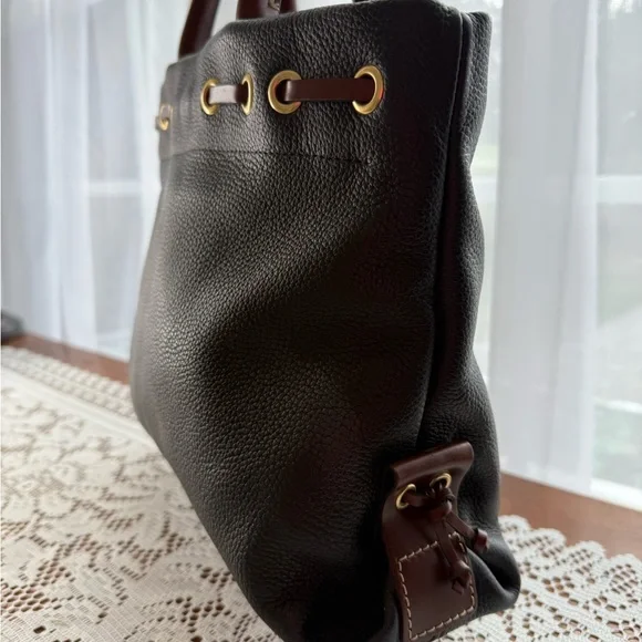 Dooney & Bourke Wakefield Black Leather 
Tassel Tote - Picture 5 of 10